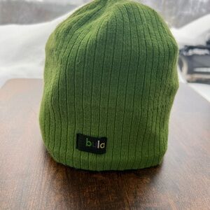 Bula Green Ribbed Knit Beanie